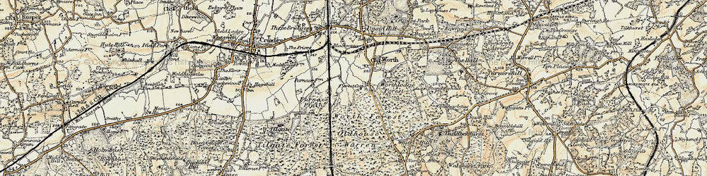 Old map of Maidenbower in 1898-1902