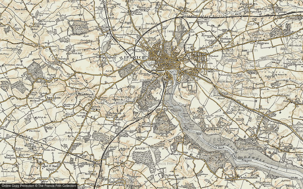 Old Map of Historic Map covering Bourne Hill in 1898-1901