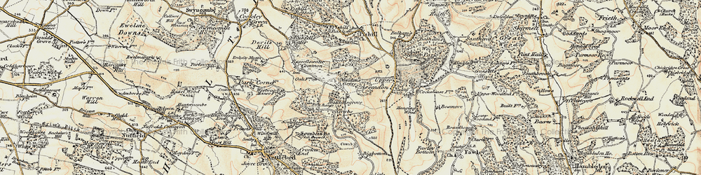 Old map of Maidensgrove in 1897-1898
