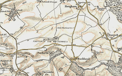 Old map of Maidenwell in 1902-1903