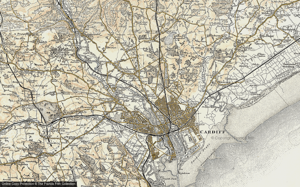 Old Map of Maindy, 1899-1900 in 1899-1900