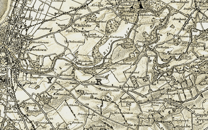 Old map of Whitefordhill in 1904-1906