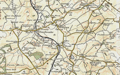 Old map of Mains in 1901-1904
