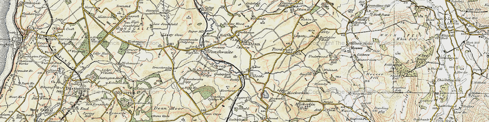 Old map of Mains in 1901-1904