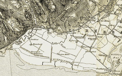 Old map of Beck Burn in 1901-1905