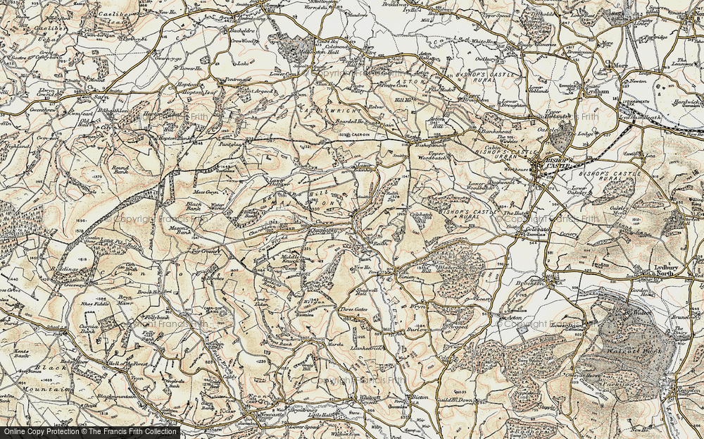 Old Map of Historic Map covering Reilth Top in 1902-1903
