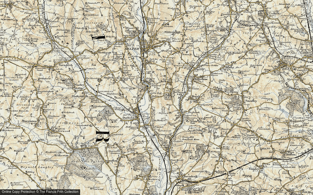 Old Map of Makeney, 1902-1903 in 1902-1903