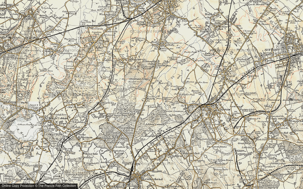 Old Map of Malden Rushett, 1897-1909 in 1897-1909