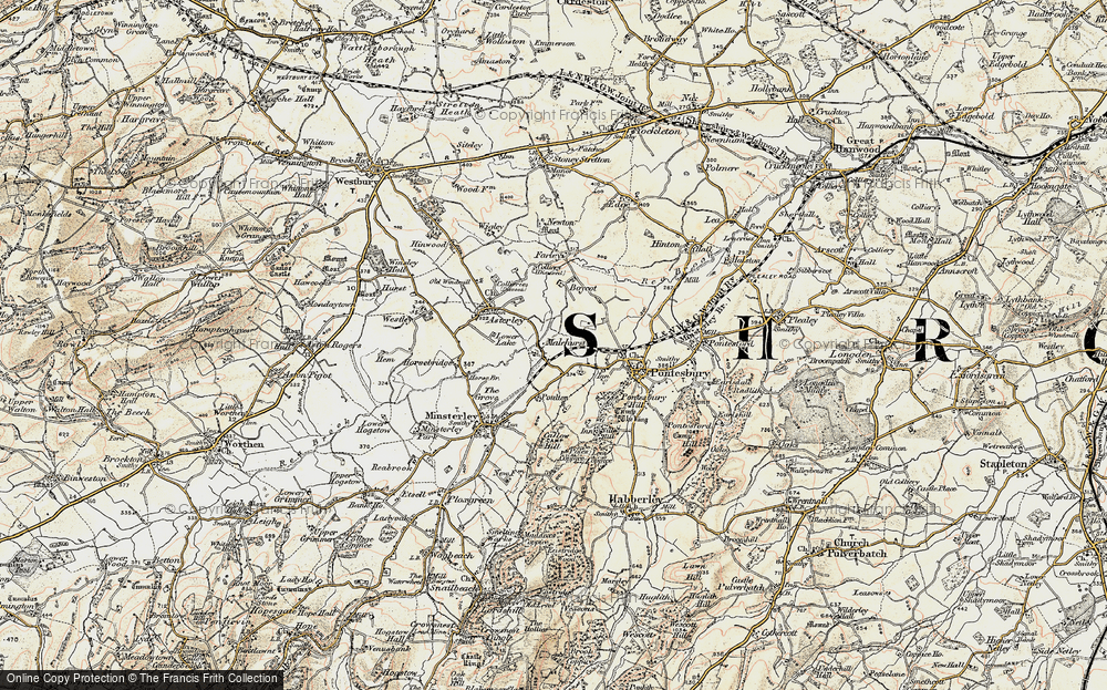Old Map of Malehurst, 1902 in 1902