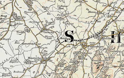 Old map of Malehurst in 1902