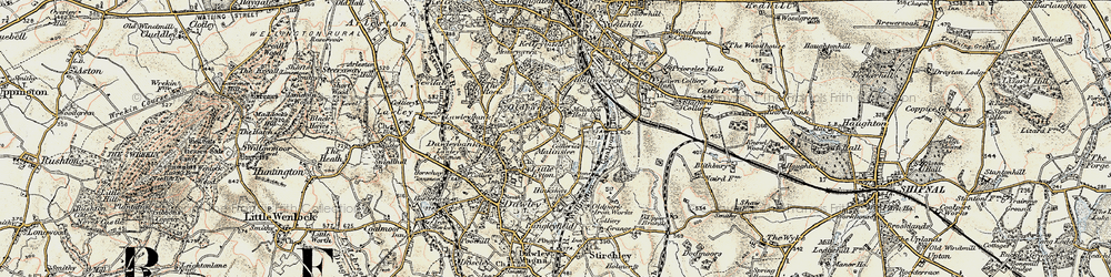 Old map of Malinslee in 1902