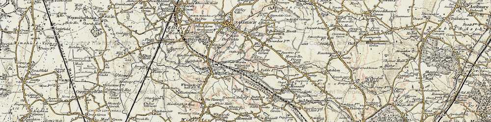 Old map of Malkin's Bank in 1902-1903