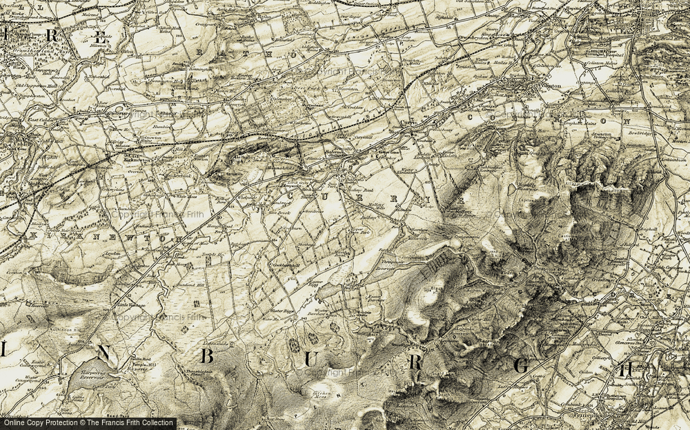 Old Map of Historic Map covering West Rigg in 1903-1904