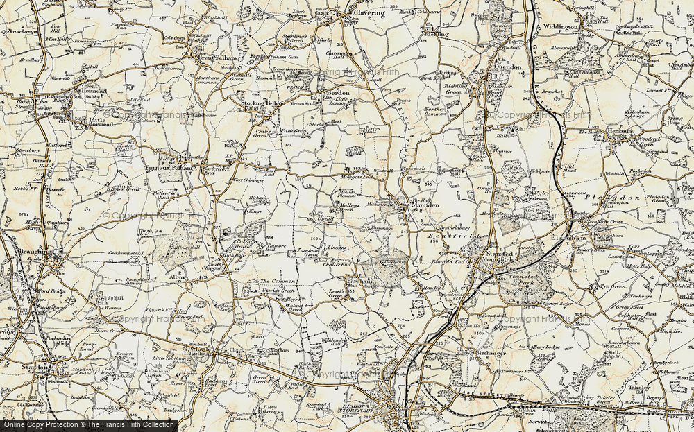 Old Map of Mallows Green, 1898-1899 in 1898-1899