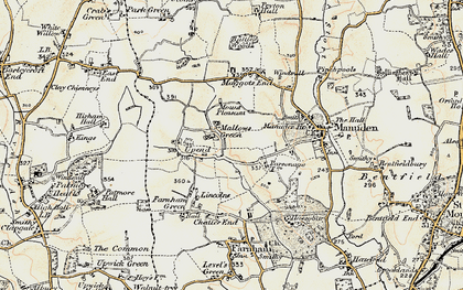 Old map of Mallows Green in 1898-1899