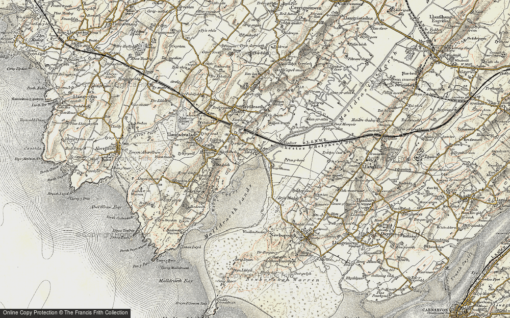 Old Map of Malltraeth, 1903-1910 in 1903-1910