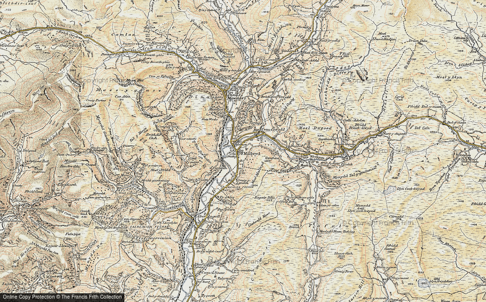Old Map of Mallwyd, 1902-1903 in 1902-1903
