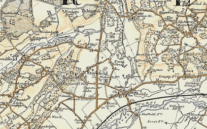 Old map of Malpas in 1897-1900