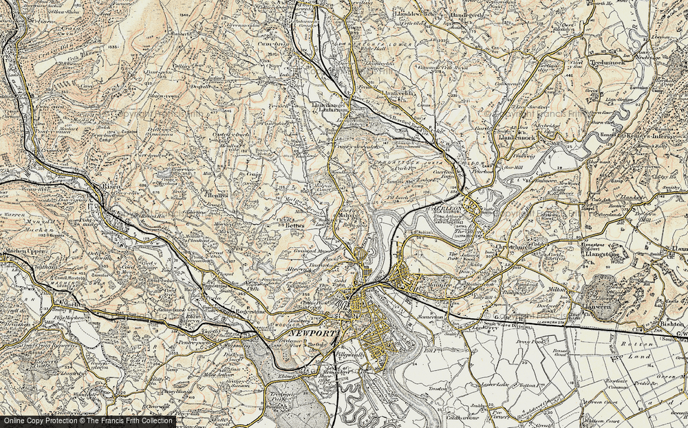 Old Map of Malpas, 1899-1900 in 1899-1900