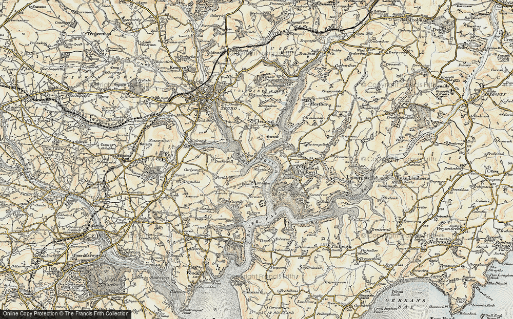Old Map of Malpas, 1900 in 1900