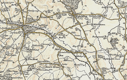 Old map of Malswick in 1898-1900