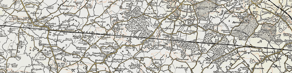 Old map of Maltman's Hill in 1897-1898