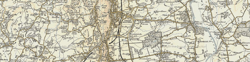 Old map of Malvern Common in 1899-1901