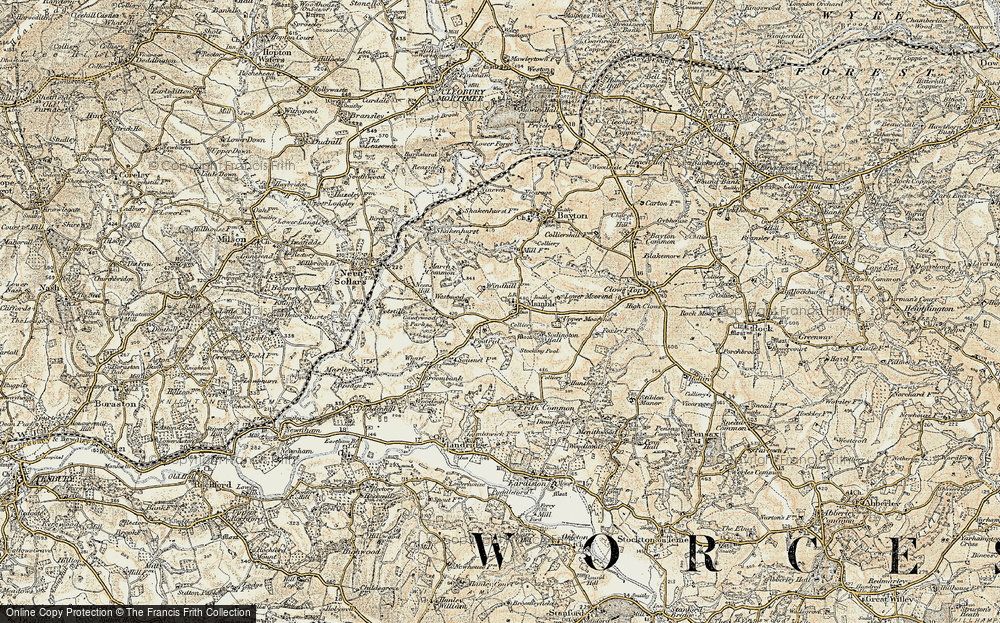 Old Map of Mamble, 1901-1902 in 1901-1902