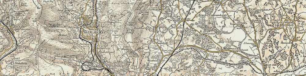 Old map of Mamhilad in 1899-1900