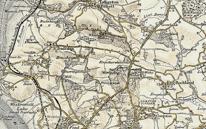 Old map of Manadon in 1899-1900