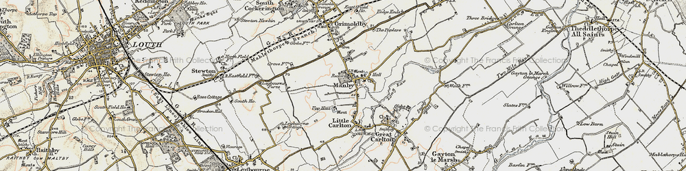 Old map of Manby in 1903