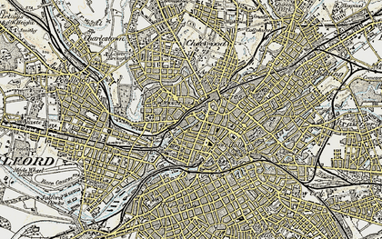 Old map of Manchester in 1903