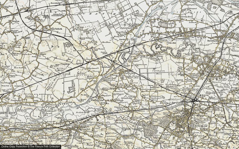 Old Map of Manchester Ship Canal, 1903 in 1903