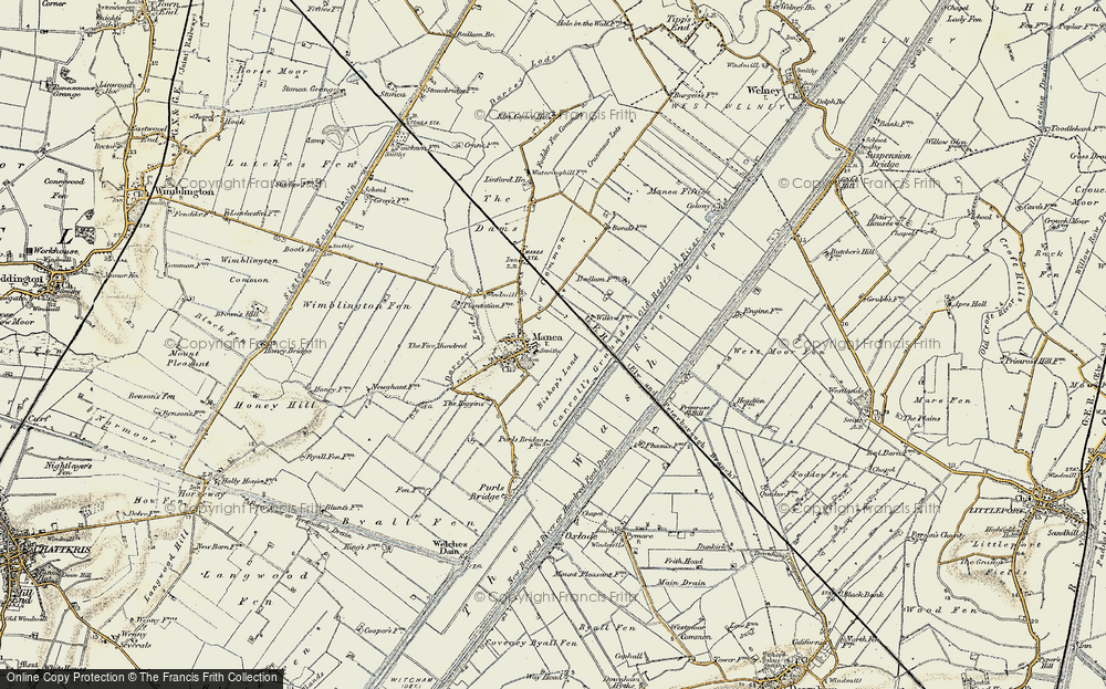Old Map of Historic Map covering Bishop's Land in 1901