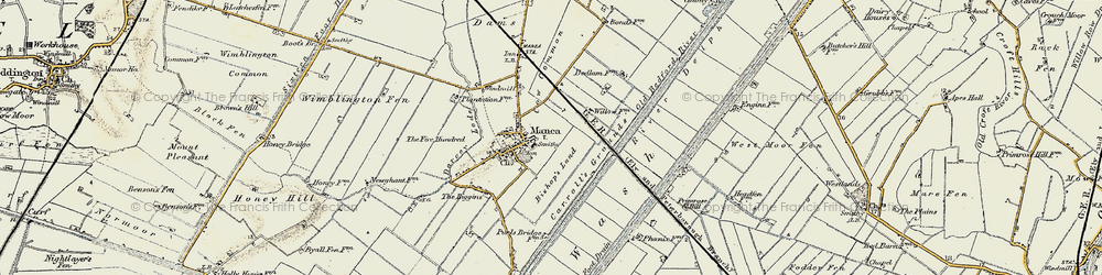 Old map of Bishop's Land in 1901