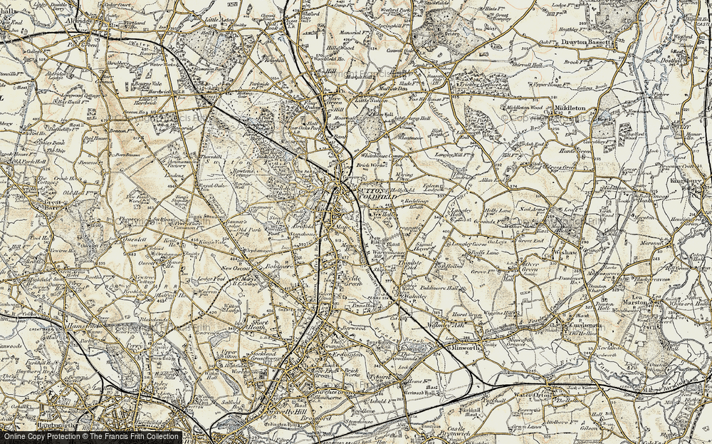 Old Map of Maney, 1901-1902 in 1901-1902