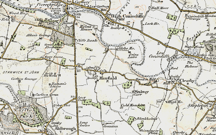 Old map of Manfield in 1903-1904