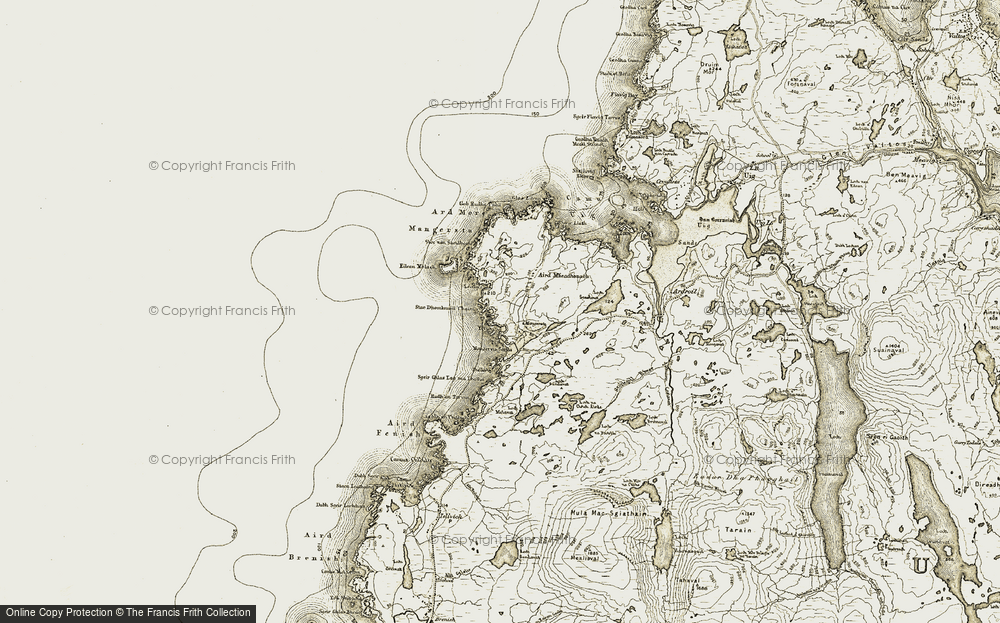 Old Map of Mangarstadh, 1911 in 1911
