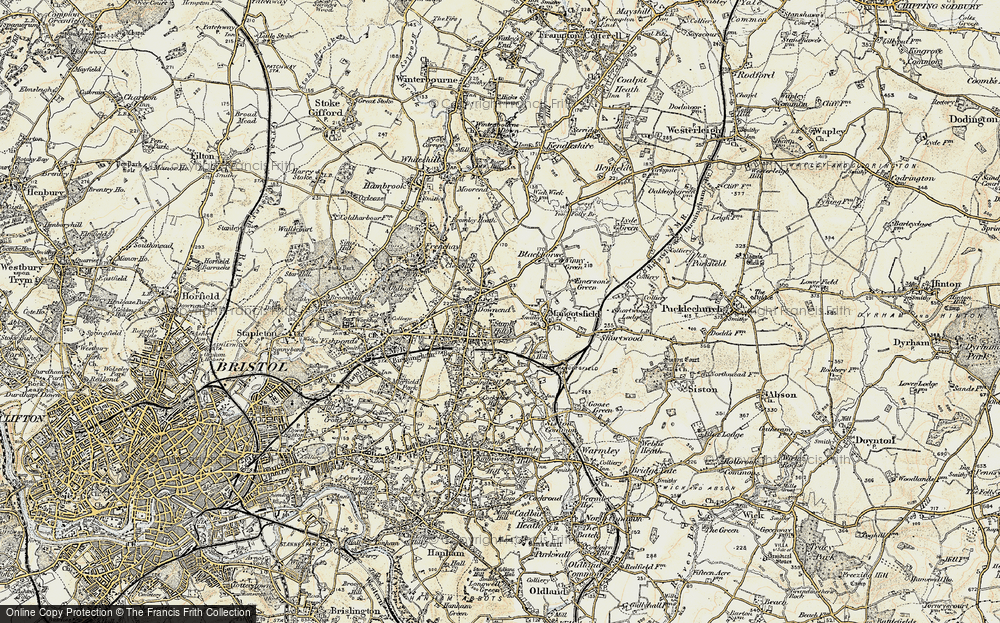 Old Map of Mangotsfield, 1899 in 1899