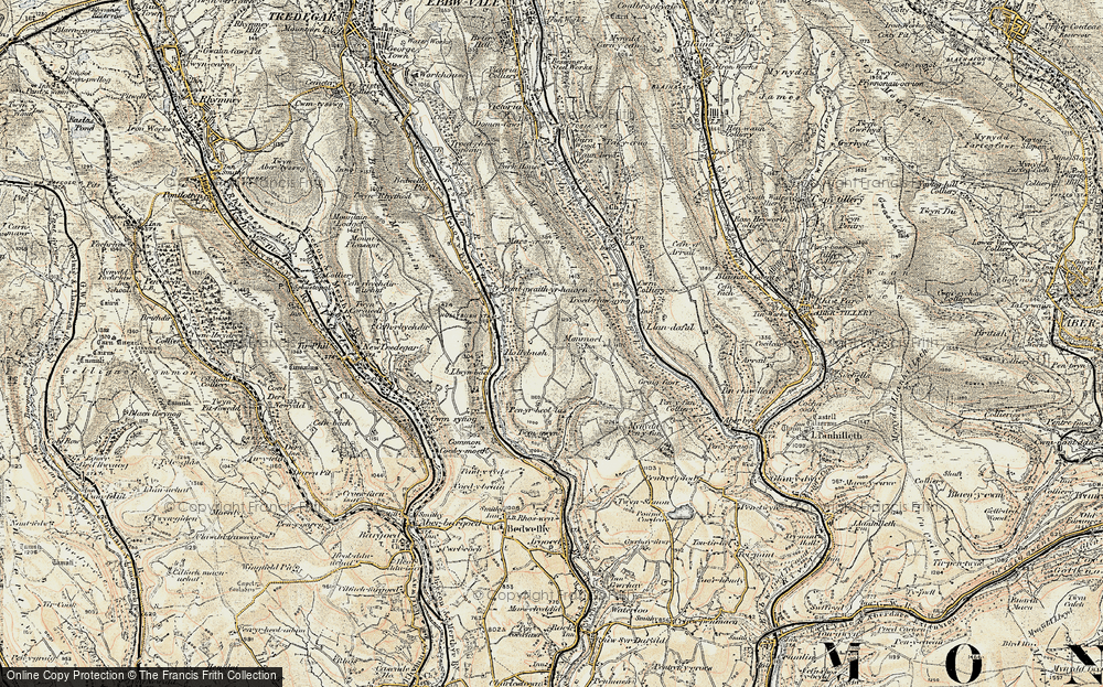 Old Map of Manmoel, 1899-1900 in 1899-1900