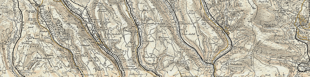 Old map of Manmoel in 1899-1900