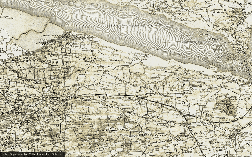 Old Map of Historic Map covering Burnshot in 1904-1906