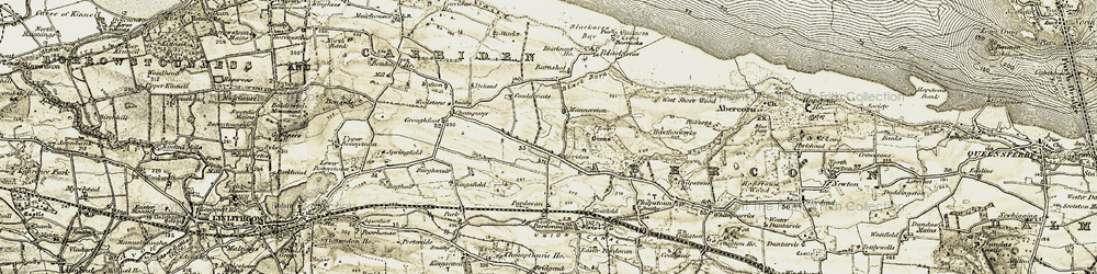 Old map of Burnshot in 1904-1906