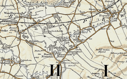Old map of Manningford Bohune Common in 1897-1899