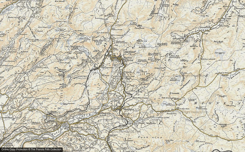 Old Map of Manod, 1903 in 1903