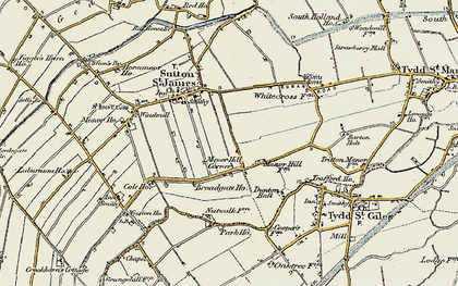 Old map of Manor Hill Corner in 1901-1902