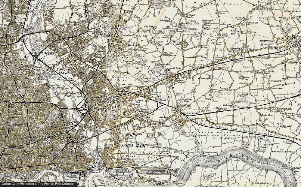 Old Map of Manor Park, 1897-1902 in 1897-1902