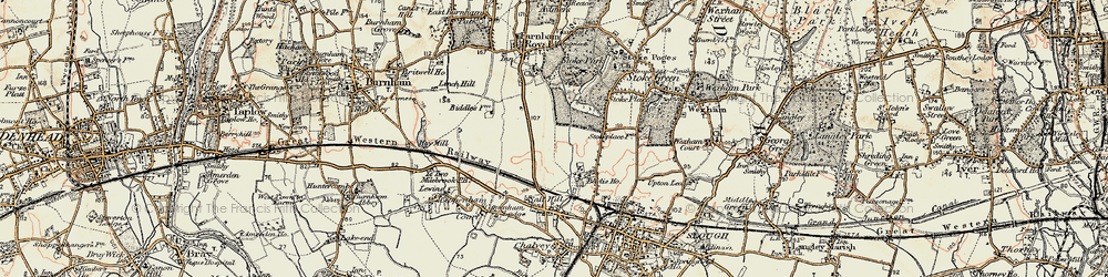 Old map of Manor Park in 1897-1909