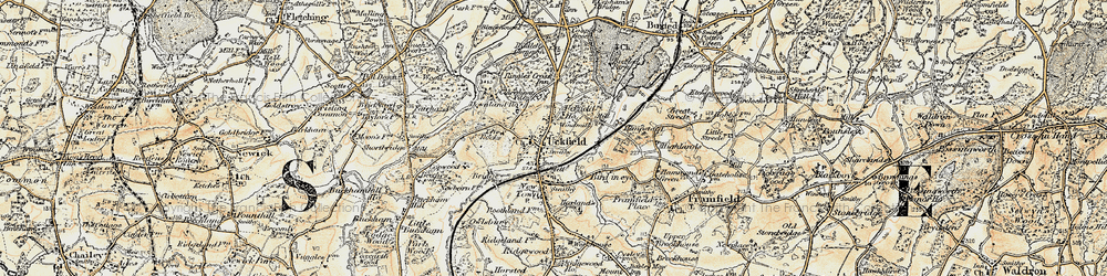 Old map of Manor Park in 1898