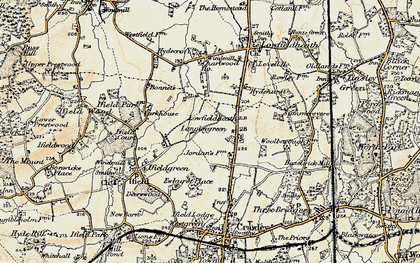 Old map of Manor Royal in 1898-1909
